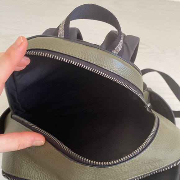 COACH Colorblock Olive Green, Black, Cream Backpack - Picture 7 of 10